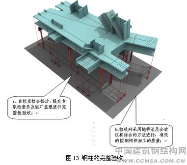 廣州珠江城煙草大廈鋼柱完工驗(yàn)收?qǐng)D \