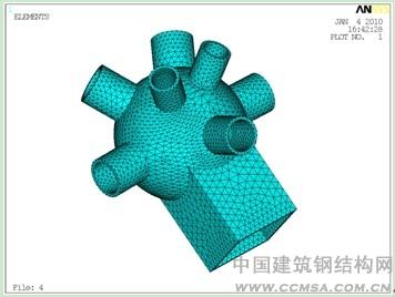 鑄鋼球節(jié)點設(shè)計與力學(xué)性能分 析 \