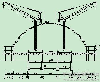 行走塔吊在高架候車層作 業(yè) \